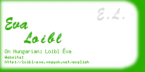 eva loibl business card